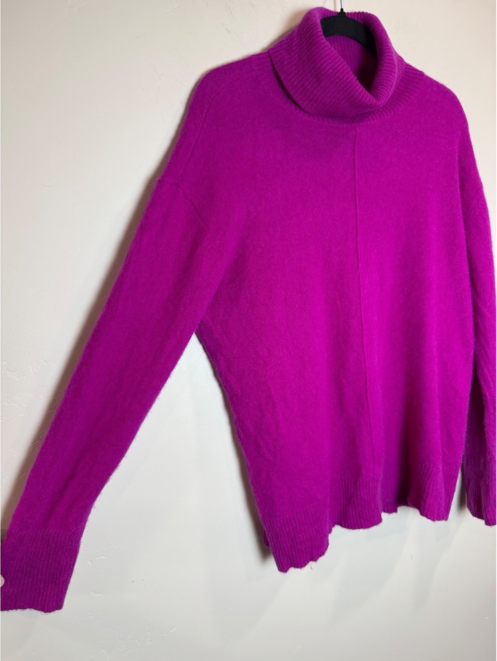 CHARTER CLUB LUXURY Fuchsia Magenta 100% Cashmere Turtleneck Sweater XL